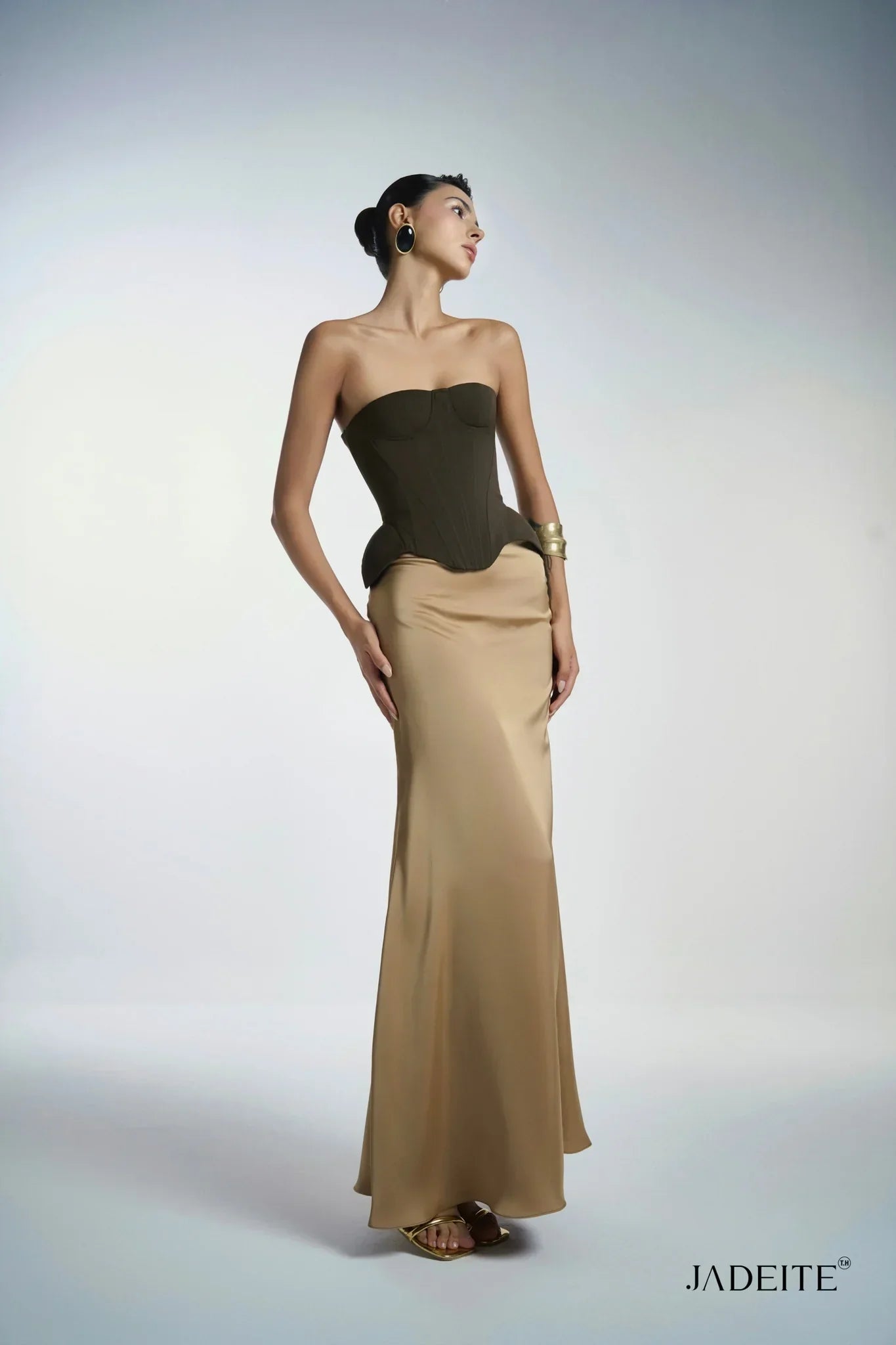 Iron Earth Brown Corset & Kim N Maxi-Skirt
